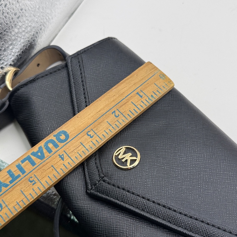 Michael Kors Black Envelope Waist Fanny Pack Belt Bag Purse S M - Picture 13 of 15